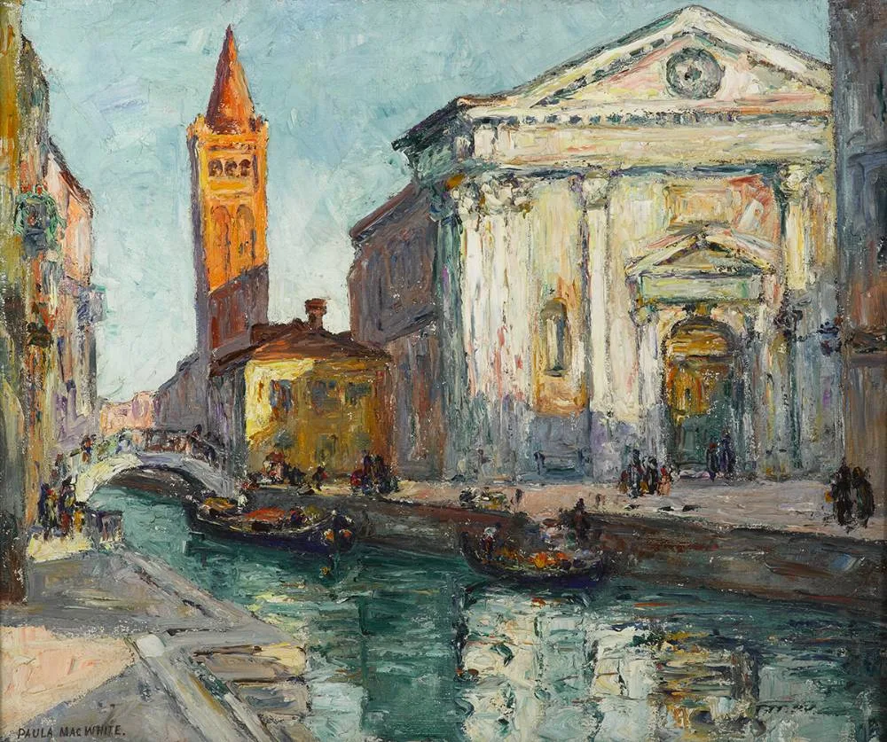 Paula MacWhite, THE CHURCH OF SAINT BARNABA, VENICE, oil on canvas