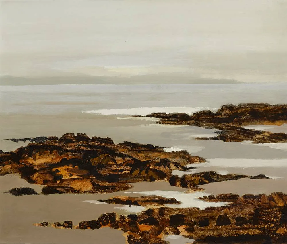 LOW TIDE by Arthur Armstrong, oil on board, sold Mar 2020