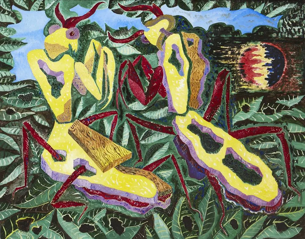 EVIL GOSSIP by Basil Rakoczi, 1971, oil on canvas, offered Mar 2020