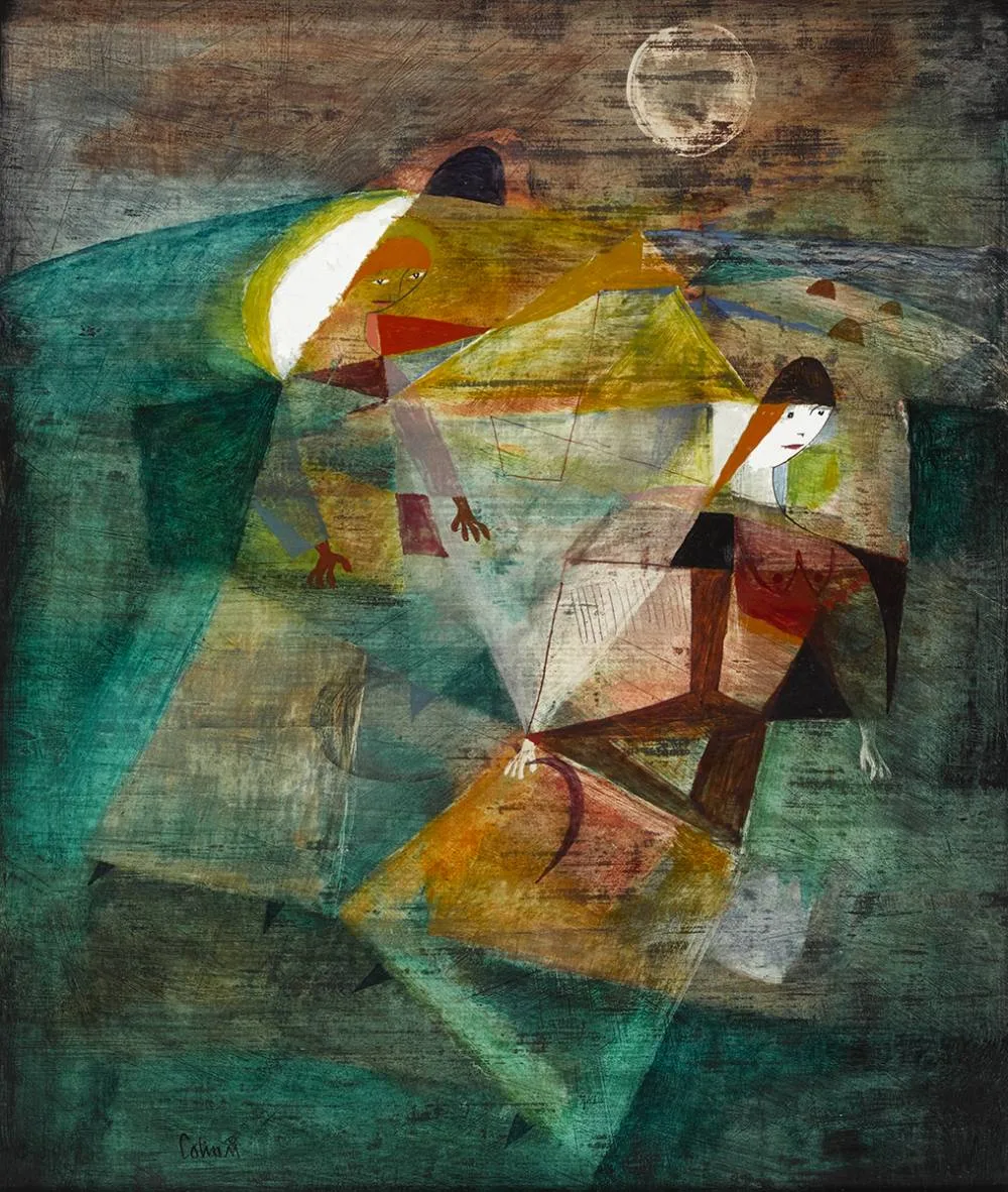 UNTITLED by Colin Middleton, 1948, oil on canvas laid on board, sold Mar 2020