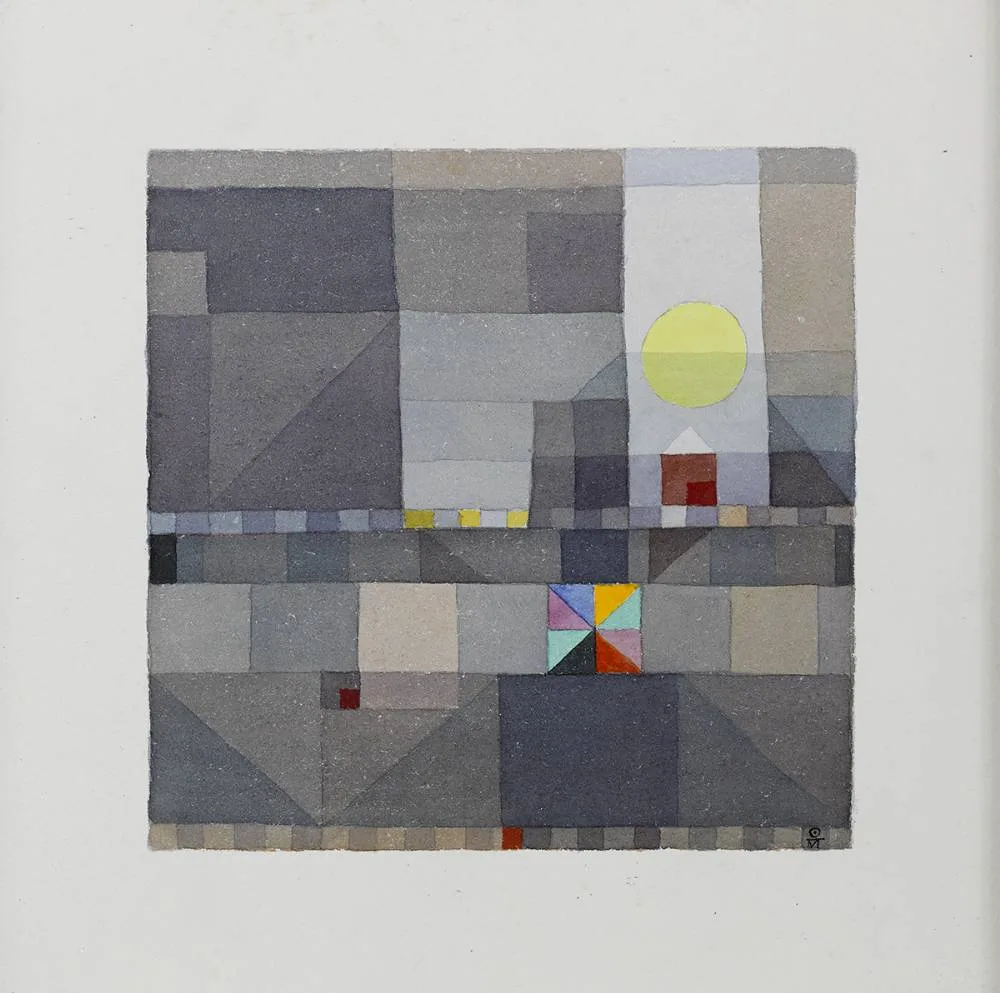 Colin Middleton, CUBIST DESIGN, watercolour