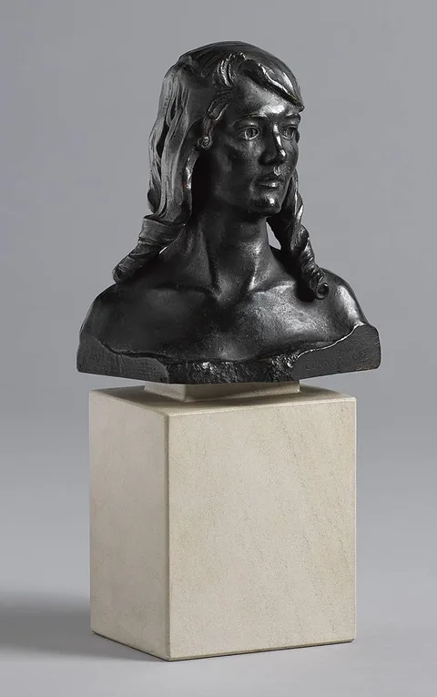 Jerome Connor, MARJORIE, 1932, bronze on polished limestone base