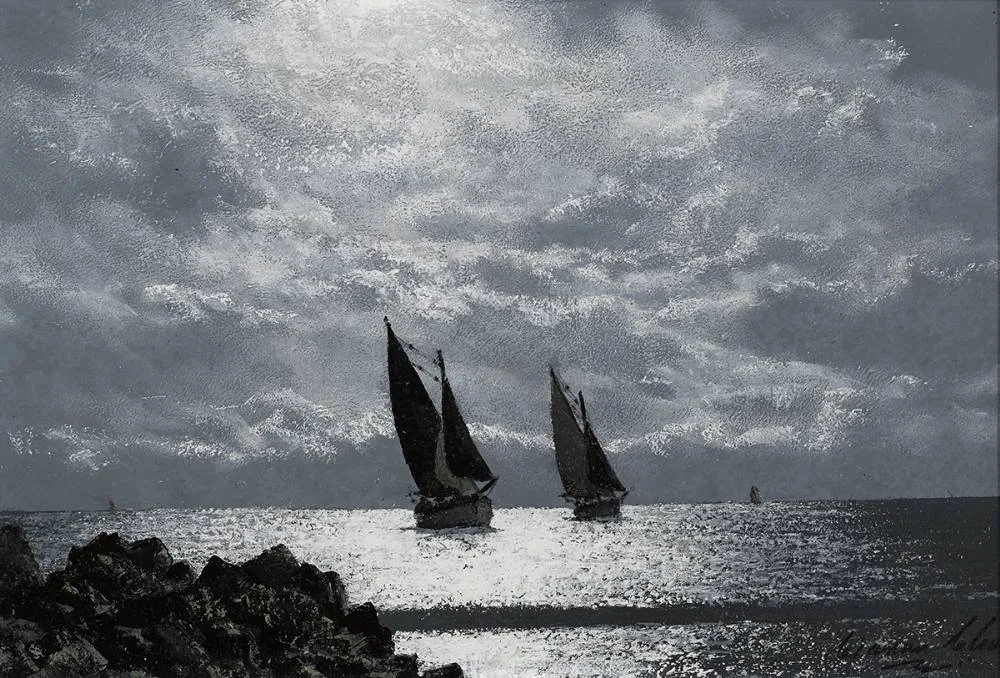 Ciaran Clear, SEASCAPE, oil on board