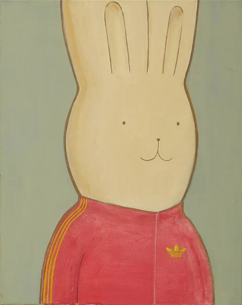 UNTITLED (USSACHI IN ADIDAS) by Atsushi Kaga, 2005, acrylic on canvas, offered Mar 2020