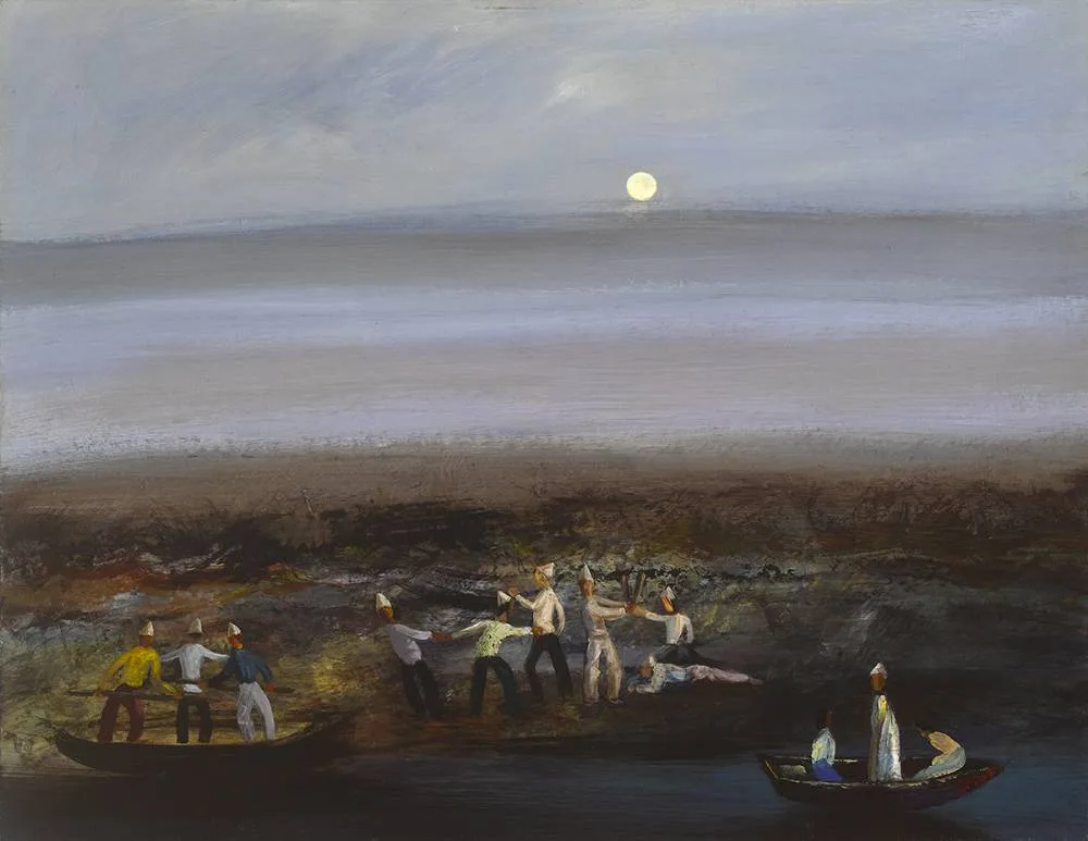Daniel O'Neill, A BATTLE OVER NOTHING, acrylic on board