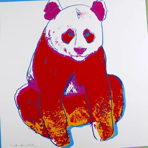 Andy Warhol, GIANT PANDA, FROM ENDANGERED SPECIES (F. & S. II.295), 1983, screenprint in colors on Lenox Museum Board; (no. 25 from an edition on 150)