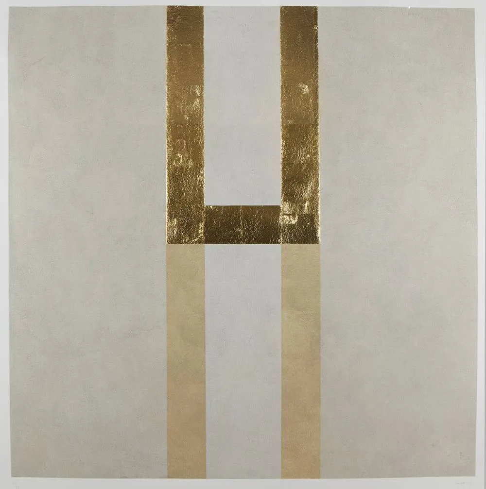 UNTITLED II by Patrick Scott, 2004, carborundum and gold leaf; (no. 65 from an edition of 75), sold Dec 2019