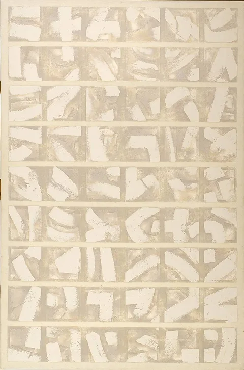 Makiko Nakamura, ELEMENTS I and ELEMENTS II, 1998 (A PAIR), acrylic on canvas; (2)