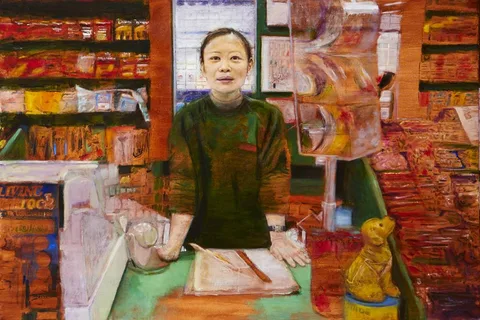 Margaret Corcoran, AT THE SPAR - TONG, 2004-06, oil on linen