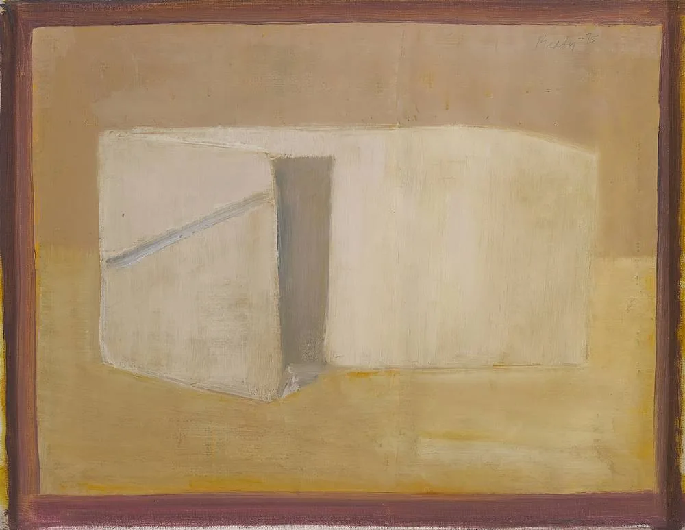 TAN ENVELOPE by Charles Brady, 1975, oil on paper, sold Dec 2019