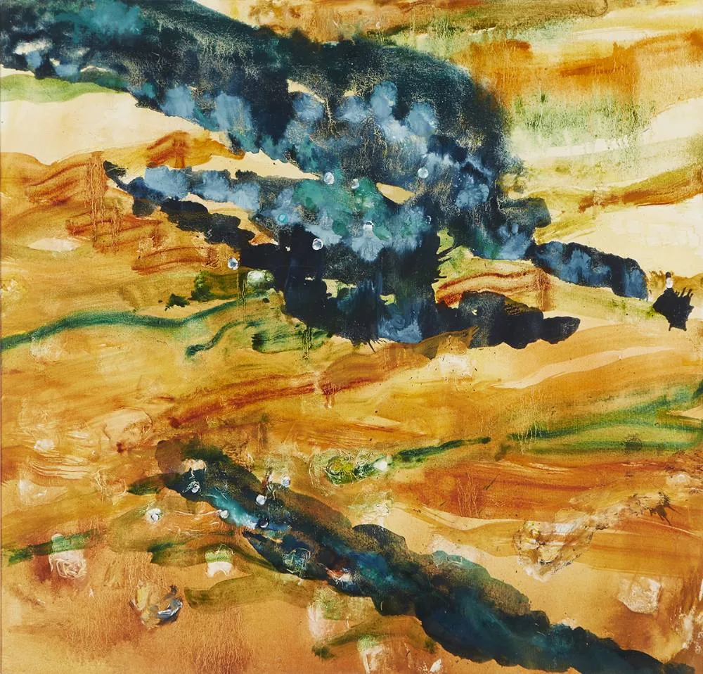 LITTLE WANGANUI RIVER V by Barrie Cooke, 1998, oil on canvas, sold Dec 2019