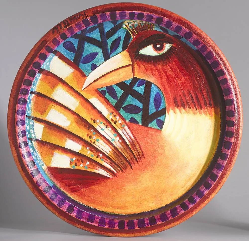 BIRD by Graham Knuttel, painted ceramic, offered Dec 2019