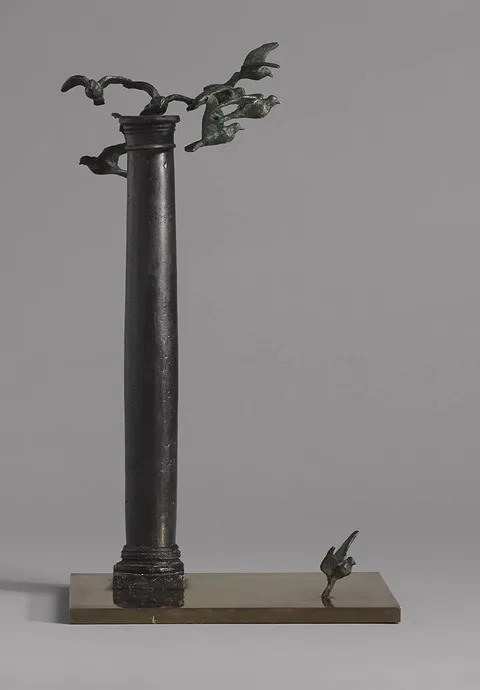 Colm Brennan, DOVES IN TUSCANY, bronze and stainless steel