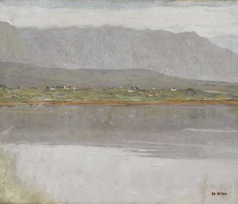 Micheál de Burca, CONNEMARA LANDSCAPE (NEAR CARNA), oil on canvas