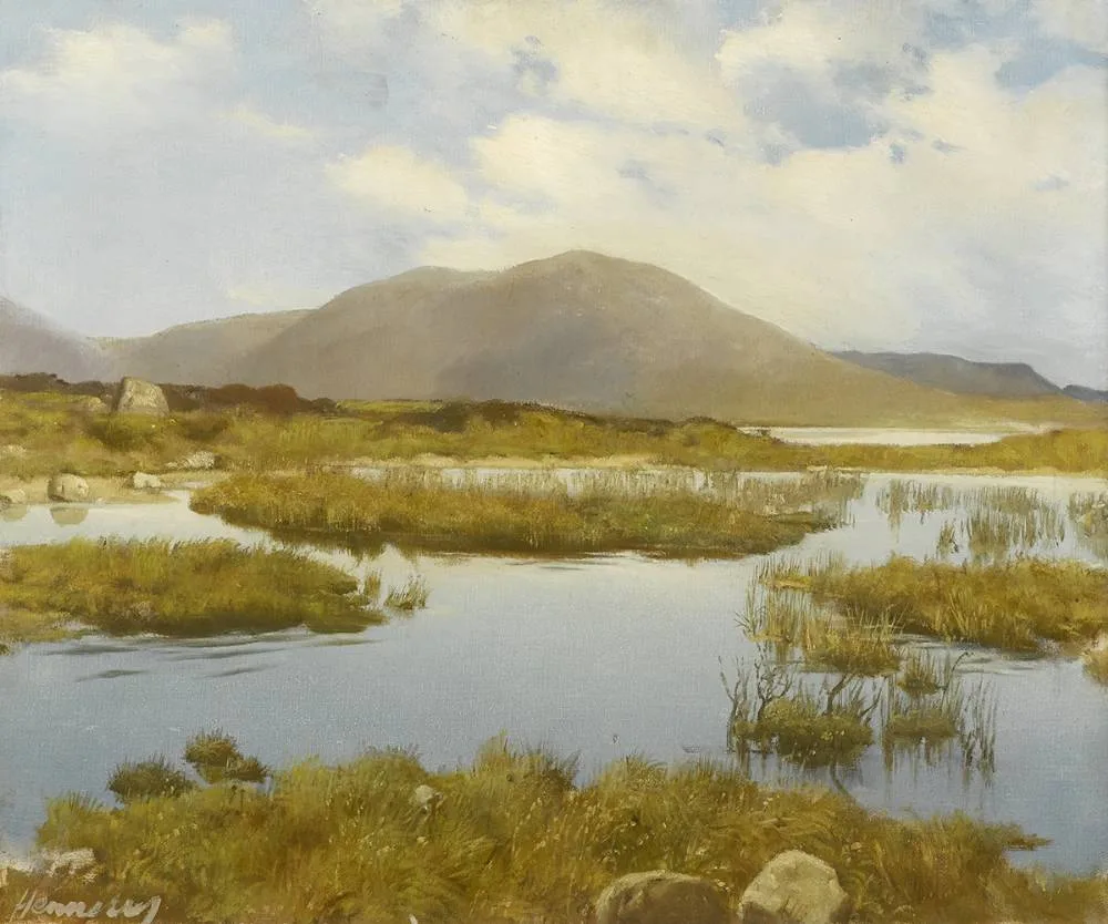 CONNEMARA LANDSCAPE by Patrick Hennessy, oil on canvas, sold Dec 2019