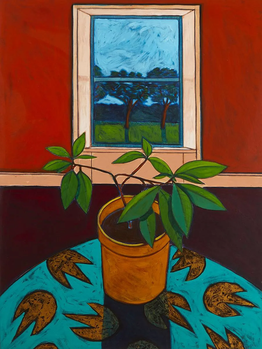 VIEW THROUGH A WINDOW by Graham Knuttel, oil on canvas, offered Dec 2019