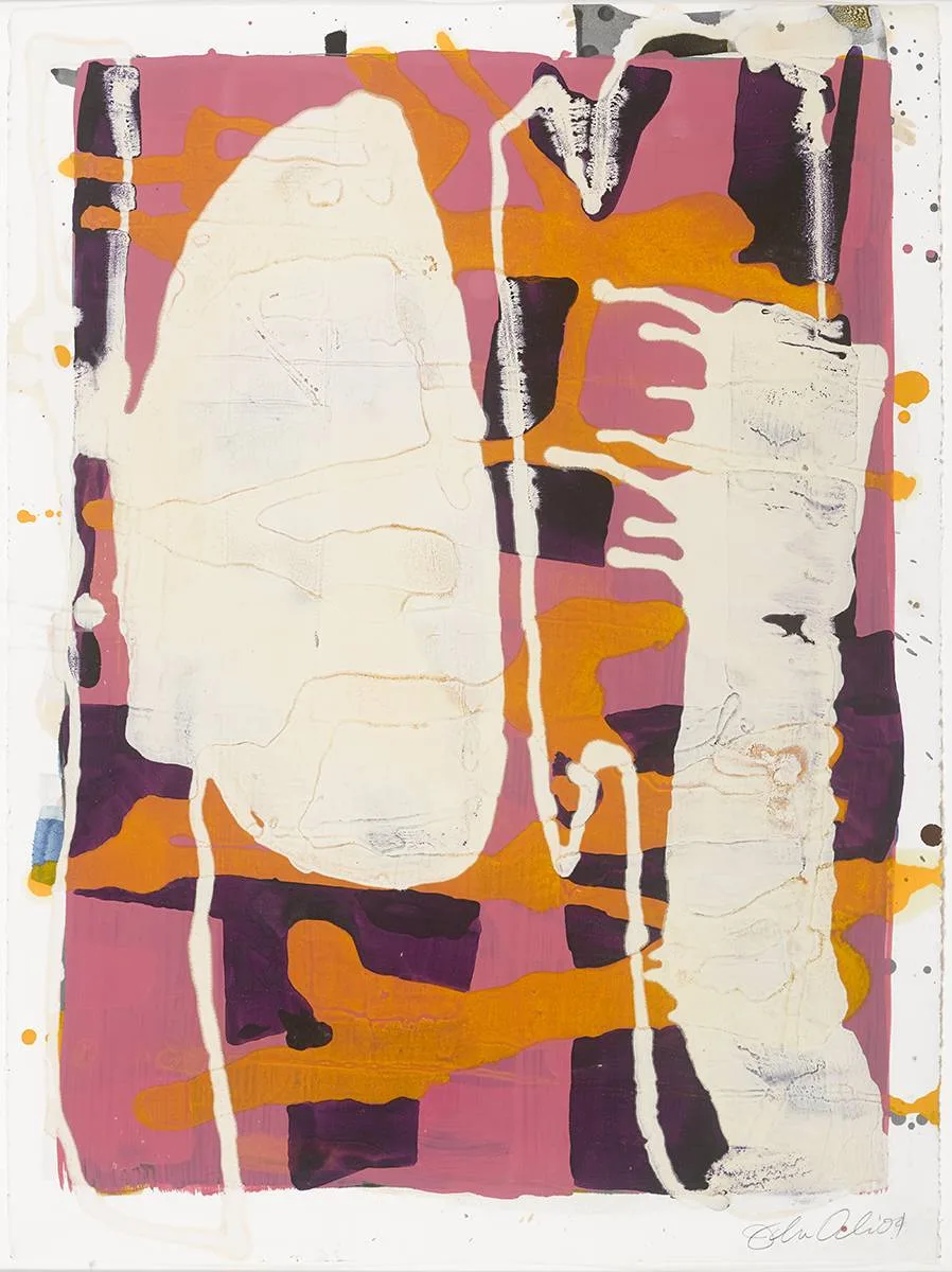 John Ochs, UNTITLED, 2004 (SET OF THREE), shellac on paper