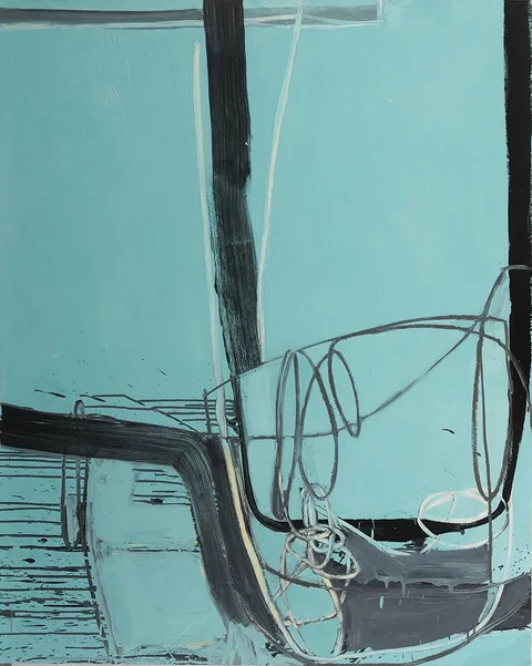 Lisa Kowalski, UNTITLED (BLUE EXPRESSION LK072), 2007, oil on panel