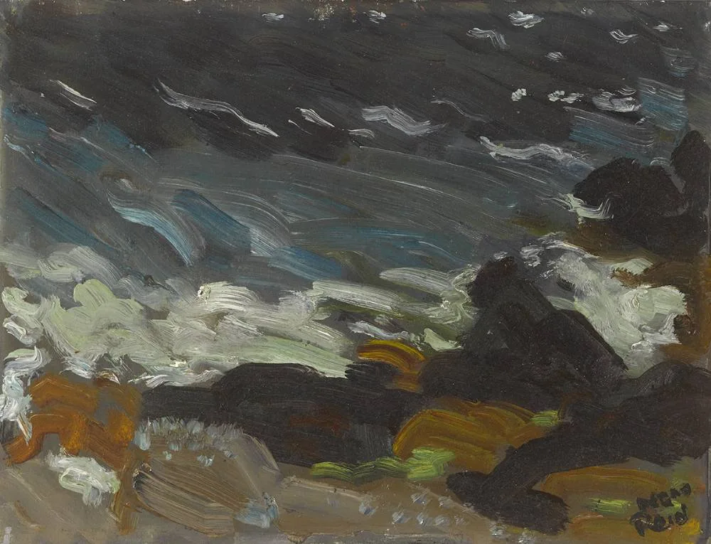 A ROUGH SEA by Nano Reid, oil on board, sold Nov 2019