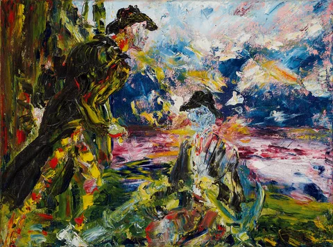 Jack Butler Yeats, THE FIGHTING DAWN, 1945, oil on canvas