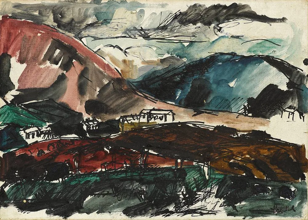 ACHILL by Kenneth Hall, oil on board, sold Nov 2019