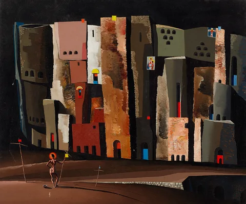 Colin Middleton, (GROUP V) SAINT JOHN: RETROSPECT, 1943, oil on canvas