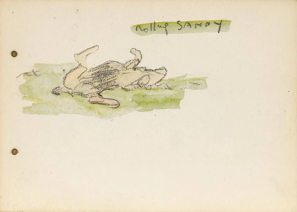 ROLLING SANDY by Jack Butler Yeats, 1899, watercolour and pencil, sold Nov 2019