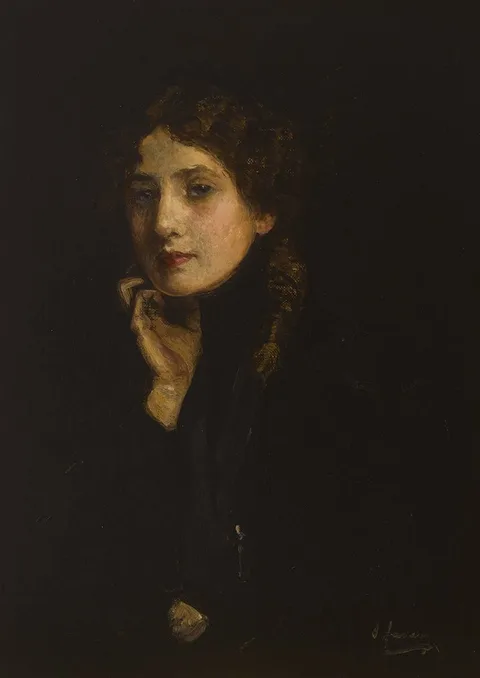 Sir John Lavery, MARY IN BLACK, c.1904, oil on canvas laid on board