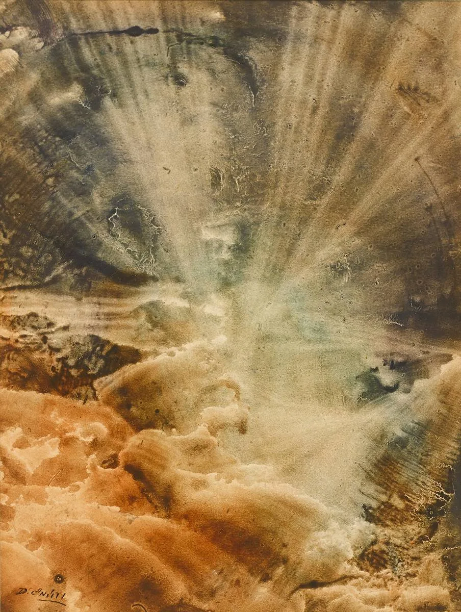 AURORA BOREALIS by Daniel O'Neill, watercolour, offered May 2019
