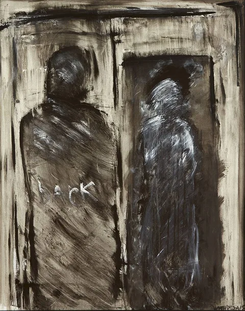 Basil Blackshaw, UNTITLED I and UNTITLED II, acrylic on canvas; (diptych)