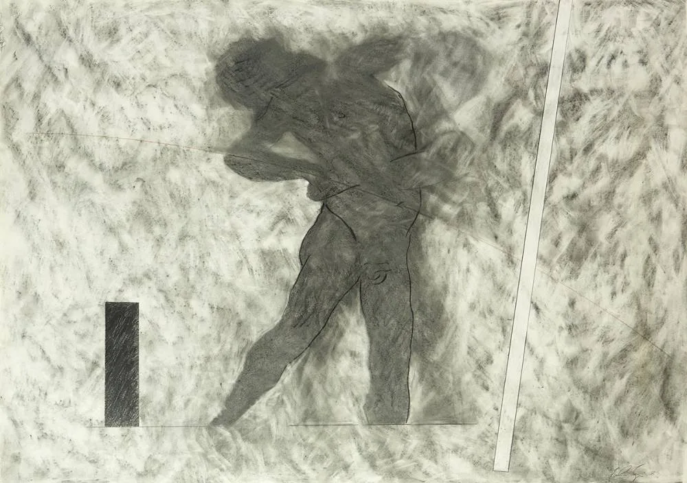 HERCULES AND ANAEUS IV by Felim Egan, 1985, graphite on paper, offered May 2019