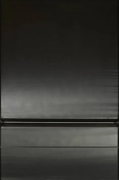 Theo McNab, BLACK TENSION NO. 2, 1971, oil on silk
