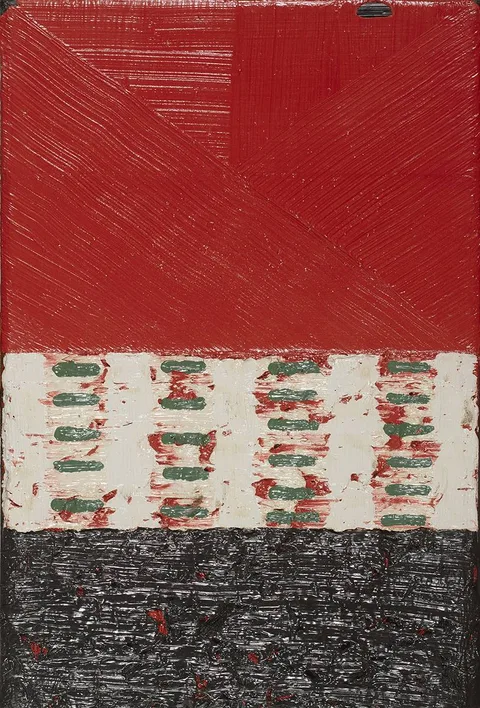 John Noel Smith, LILIFORM, UNIDENTIFIED FIELD PAINTING, 2008 (A PAIR), oil on canvas laid on board; (2)