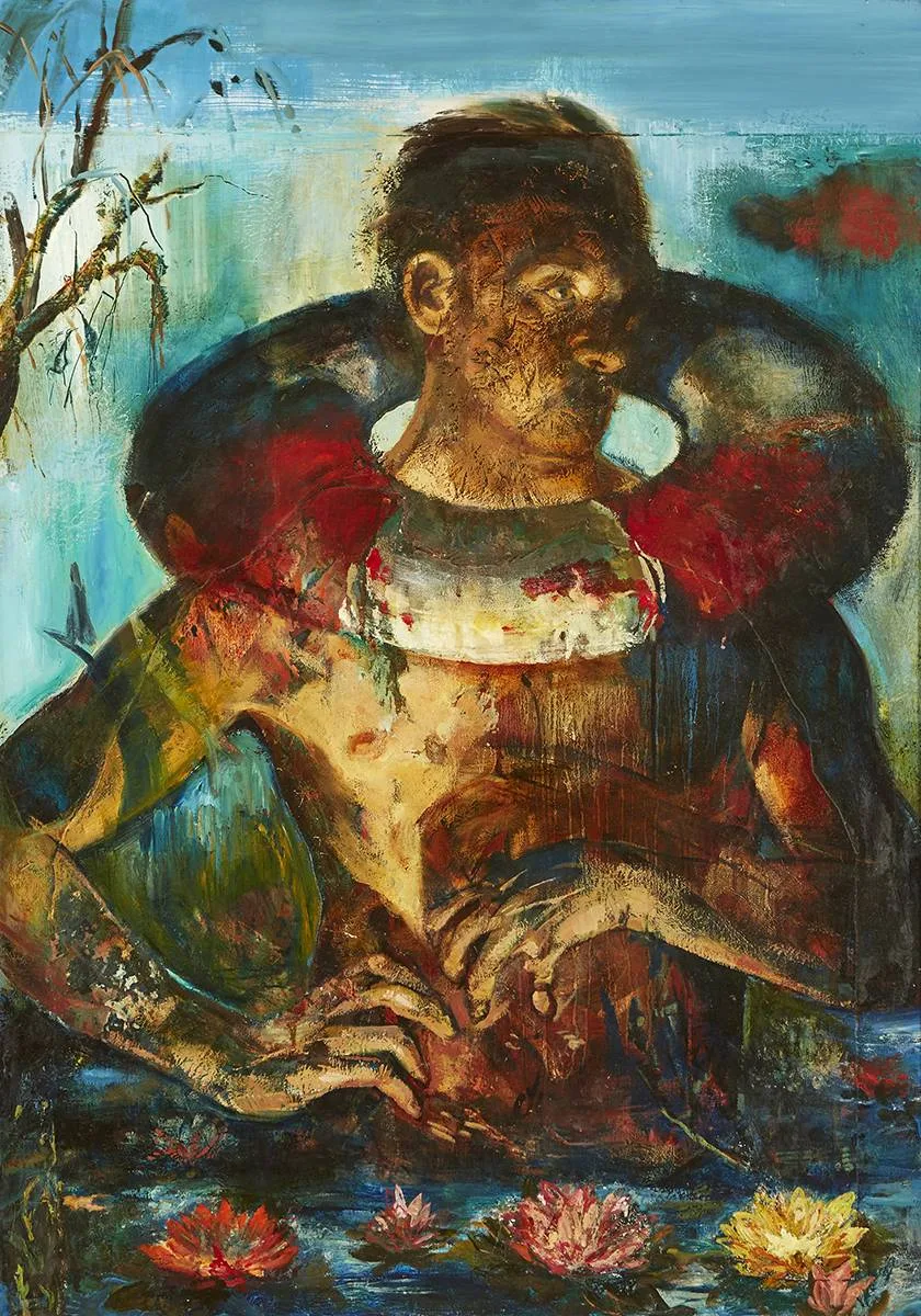James Hanley, DOUBTING THOMAS, 1991, oil on board