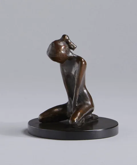 Rowan Gillespie, SOLITUDE, 1985, bronze on black marble base (no. 9 from an edition of 9)