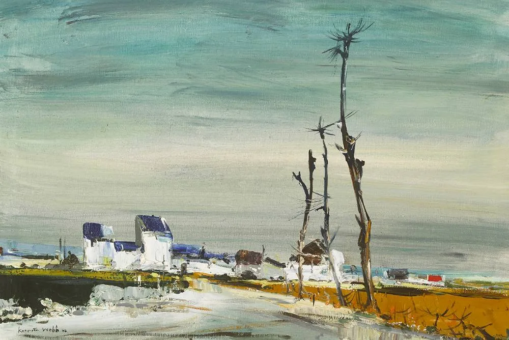 LANDSCAPE WITH TREES by Kenneth Webb, 1962, oil on canvas, offered May 2019