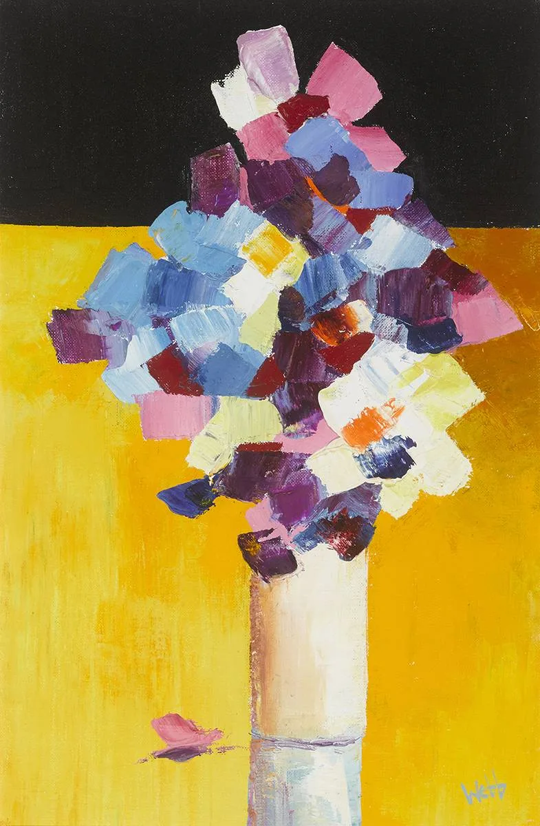 SWEET PEA by Kenneth Webb, oil on canvas, sold May 2019