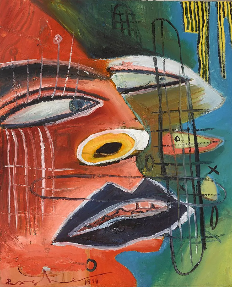 TRUE COLOURS SHINE THROUGH by Mark (Rasher) Kavanagh, 1999, oil on canvas, sold May 2019