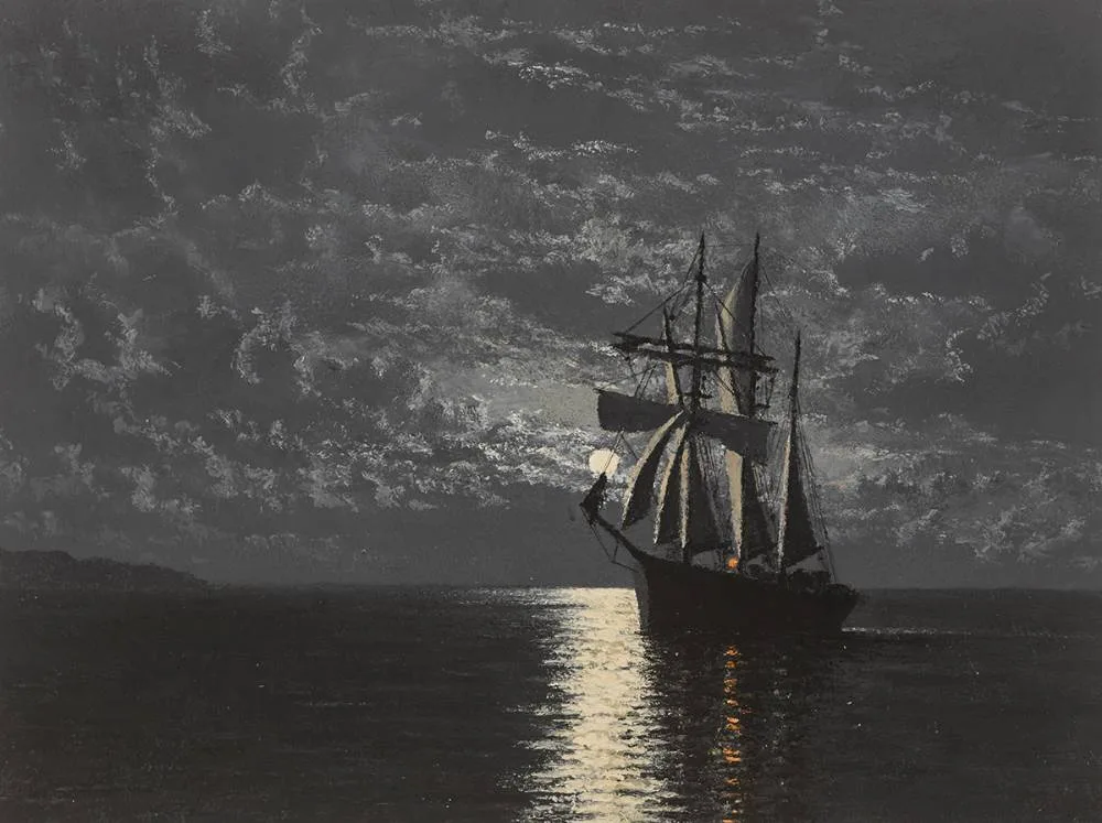 LANDFALL by Ciaran Clear, oil on panel, sold Sep 2019
