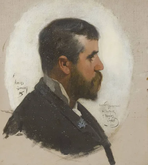 PORTRAIT OF ALBERT GUEUDET by Henry Jones Thaddeus, 1882, oil on canvas, offered Sep 2019