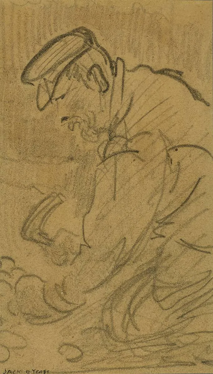 POBBLES AT SNAIL'S CASTLE, DEVON by Jack Butler Yeats, pencil, sold Sep 2019