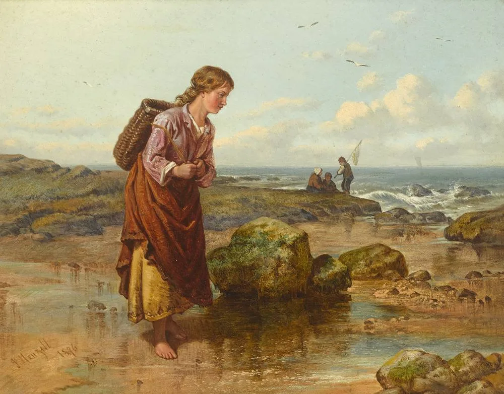 Isaac Henzell, THE SHRIMP GIRL, 1876, oil on canvas