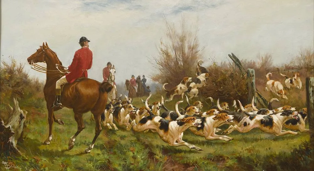 ON THE SCENT by Thomas Blinks, 1904, oil on canvas, offered Sep 2019