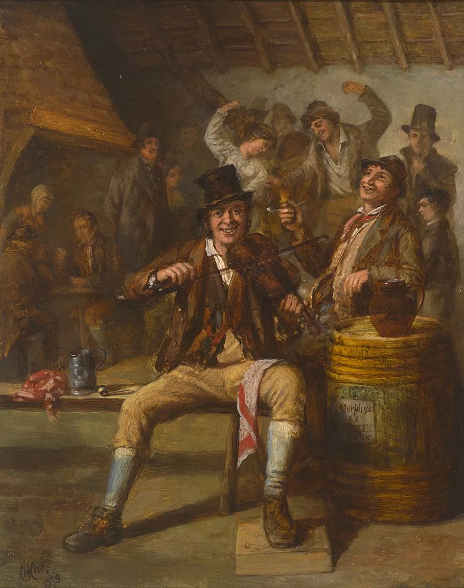 A SESSION by Charles Henry Cook, 1879, oil on canvas, sold Sep 2019