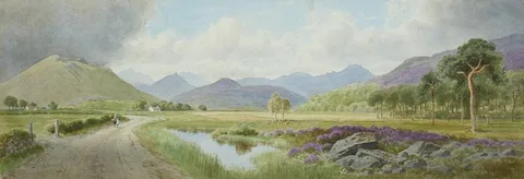 THE MOUNTAINS OF MOURNE by Joseph William Carey, 1929, watercolour, sold Sep 2019