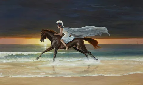 Tony Kew, SUNRISE AT BRITTAS, COUNTY WICKLOW, 2006, oil on canvas