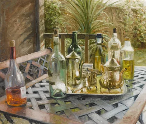Henry McGrane, SILVER AND GLASS, 2006, oil on canvas