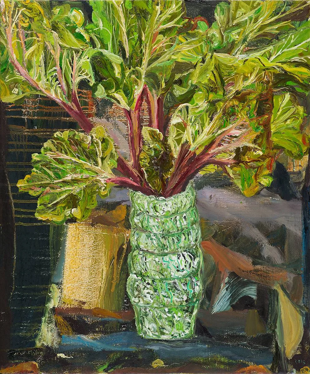 RHUBARB by Nick Miller, 2014, oil on linen, sold Sep 2019