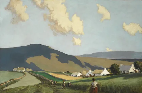 James Humbert Craig, FLAX GROWING, NORTHERN IRELAND, 1927, oil on canvas