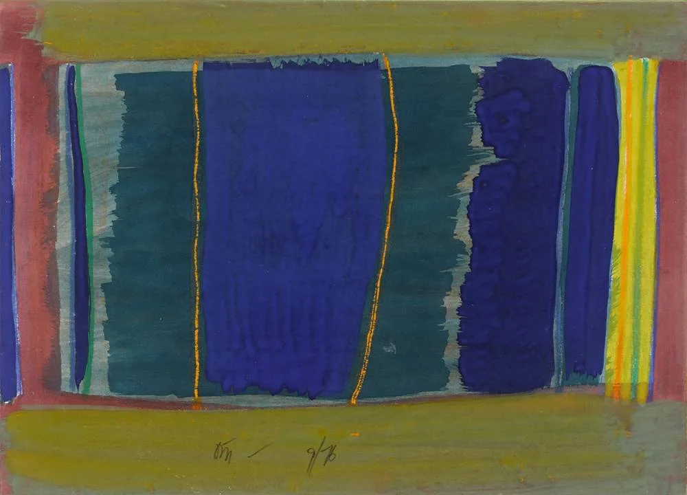ABSTRACT by Tony O'Malley, 1976, gouache, offered Mar 2019